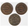 Image 2 : SET OF (3) 1846 CENTS: