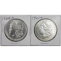 TWO MORGAN DOLLARS: