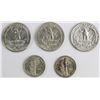 Image 2 : MERCURY DIMES & WASHINGTON QUARTERS