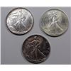 Image 1 : THREE GEM BU SILVER EAGLES