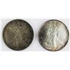 Image 1 : 1990 & 1992 AMERICAN SILVER EAGLES