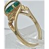 Image 2 : 10K TRI-COLOR GOLD RING, GREEN STONE