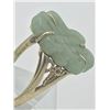 Image 1 : 14K YELLOW GOLD CARVED JADE RING