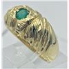 Image 1 : 14K YELLOW GOLD EMERALD RING