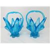 Image 1 : LOT OF 2 DECORATIVE GLASS PIECES (BLUE) *VERY UNIQUE*