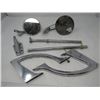 Image 1 : LOT OF ASSORTED CHROME MIRRORS AND MISC PIECES