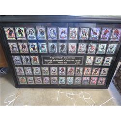 FRAMED UPPER DECK ICE HEROES (2008-2009) *MACDONALDS HOCKEY CARDS MAIN SET* ( 50 TOTAL) *42" X 29"*