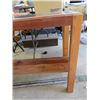 Image 4 : SOFA TABLE (VINTAGE) *GLASS TOP* (38" LONG X 31.5" TALL X 14.5" WIDE)