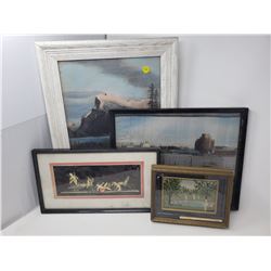 4 ASSORTED PICTURES/PAINTINGS