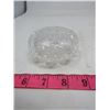 Image 3 : LOT OF 3 CRYSTAL PIECES (CANDY DISH WITH LID) *RING HOLDER WITH LID* (CREAM PITCHER)