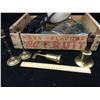 Image 2 : FRUIT BOX MISC LOT (POLAROID, FIXTURE, JARS, BRASS BELL ETC…)