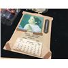 Image 3 : MISC LOT (ROYALTY GLASSES, CALENDAR, THERMOMETER, WEDGEWOOD SERVING SET)