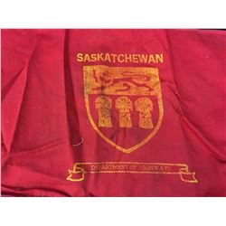 SASKATCHEWAN DEPARTMENT OF HIGHWAY CLOTH MARKER FLAG