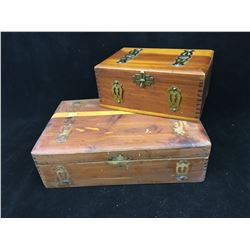 LOT OF WOODEN TRINKET BOXES