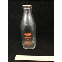 ADVERTISING MILK BOTTLE (EDMONTON CITY DAIRY )