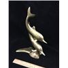 Image 1 : LARGE BRASS DOLPHIN FIGURINE