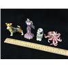 Image 1 : LOT OF TRINKET BOX FIGURINES (OCTOPUS, GIRL, DOGS)