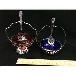 LOT OF 2 SUGAR DISH SERVING SETS