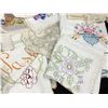 Image 4 : LOT OF MISC LINENS, TABLES CLOTHES (EMBROIDERY ETC... SOME STAINS)
