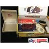 Image 4 : MISC LOT CIGAR BOX WITH VINTAGE MAKE UP, BOXES, MARILYN MONROE LIGHTER