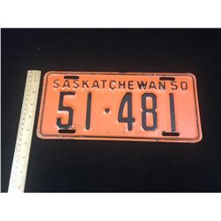 SASKATCHEWAN LICENCE PLATE (1950)