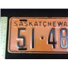 Image 2 : SASKATCHEWAN LICENCE PLATE (1950)