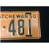 Image 3 : SASKATCHEWAN LICENCE PLATE (1950)