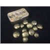 Image 1 : TWO FLAKES TOBACCO TIN WITH CANADIAN MILITARY BUTTONS (VINTAGE)