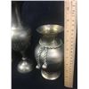 Image 2 : LOT OF 3 BRASS VASES (VINTAGE)