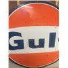 Image 3 : GULF SERVICE STATION SIGN (DOUBLE SIDED PORCELAIN) *76.5” x 71”*