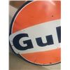 Image 6 : GULF SERVICE STATION SIGN (DOUBLE SIDED PORCELAIN) *76.5” x 71”*