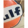 Image 7 : GULF SERVICE STATION SIGN (DOUBLE SIDED PORCELAIN) *76.5” x 71”*