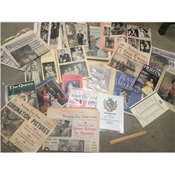 HUGE LOT OF ROYALTY RELATED PAPER  (SCRAPBOOKS, MAGAZINES, ETC…)