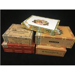 LOT OF 5 VINTAGE CIGAR BOXES