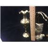 Image 3 : MISC VINTAGE BRASS LOT (PIGGY BANK, CRANE, OWLS)
