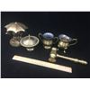 Image 1 : MISC VINTAGE BRASS LOT (GIRAFFES, GAVEL, DISH)