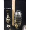 Image 3 : MISC VINTAGE BRASS LOT (VASES, DISH, GEESE)