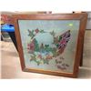 Image 1 : ANTIQUE FRAMED EMBROIDERED PIECE (THE LAND OF THE MAPLE) *22.5” x 22.5”*
