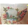 Image 2 : ANTIQUE FRAMED EMBROIDERED PIECE (THE LAND OF THE MAPLE) *22.5” x 22.5”*