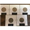 Image 1 : LOT OF CANADA 5 CENT COINS (1924 1928 1929 1932 1934)