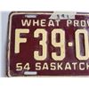 Image 2 : LICENCE PLATES (SASK) *1954* (EXCELLENT CONDITION)