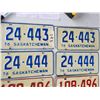 Image 2 : LICENCE PLATES (SASK) *1970, 73, 74, 75, 76, 76* (MATCHING NUMBERS)