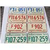 Image 1 : LICENCE PLATES (SASK) *1970, 71, 75, 76* (MATCHING NUMBERS)