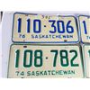Image 2 : LICENCE PLATES (SASK) *1970, 73, 74, 76* (MATCHING NUMBERS)
