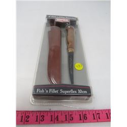 FILLETING KNIFE (NOS) *4", SUPERFLEX* (HAND GROUND) *STAINLESS STEEL*