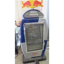 RED BULL GAS PUMP COOLER (64.5" TALL X 26.5 LONG X 18.5 WIDE) * AS IS*