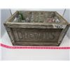 Image 1 : WOODEN CRATE OF ASSORTED GLASS BOTTLES (24) *OLD COLONY, DOUBLE COLA, NESBIT, ETC…*