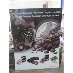 CANADA POSTER (ROYAL CANADIAN MINT) *DISCOVER THE GREAT CANADIAN SILVER RUSH OF 1903* (22" WIDE X 28