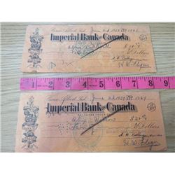 LOT OF 2 IMPERIAL BANK OF CANADA BANK NOTES ($14.00-$20.00)