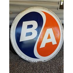 6' ROUND B/A SIGN (PORCELAIN) *WITH RING* (DOUBLE SIDED) *NEAR MINT CONDITION*